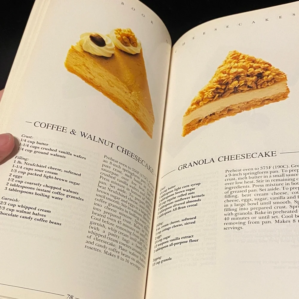 Vintage Cheesecake Cookbook with Colorful Cover